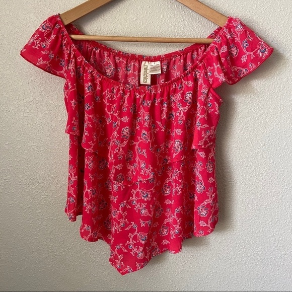 NWT Mimi Chica Off the Shoulder top - Picture 3 of 4